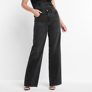 Express NWT Wide Leg High Rise Jeans - Black - 14S